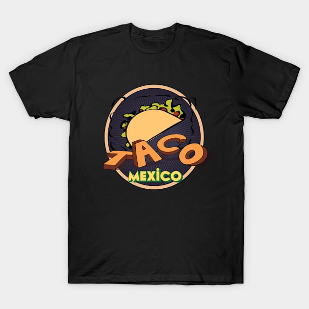 Taco Mexico / Foodietoon T-Shirt by ProjectX23